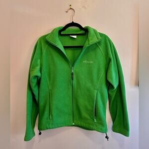 Columbia Green Women's Full Zip Up Fleece Jacket Medium